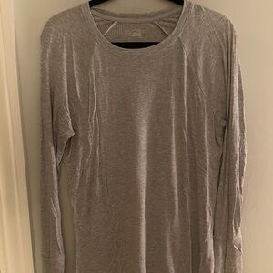 Offline by Aerie Heathered Gray Long Sleeve Tee